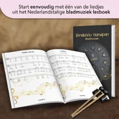 BrellaVio Handpan Met Lesboek - 16cm - Zwart - Healing Steel Tongue Drum - Hand Klankschaal - Hang Drum - Lotus Tong Muziektherapie -Merkloos Verkoop 1200x1199 14