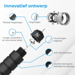 Nuvance - Professioneel Sport Springtouw - Verstelbaar - Speedrope - Jump Rope - Voor Volwassenen En Kinderen - Zwart -Merkloos Verkoop 1200x1199 4