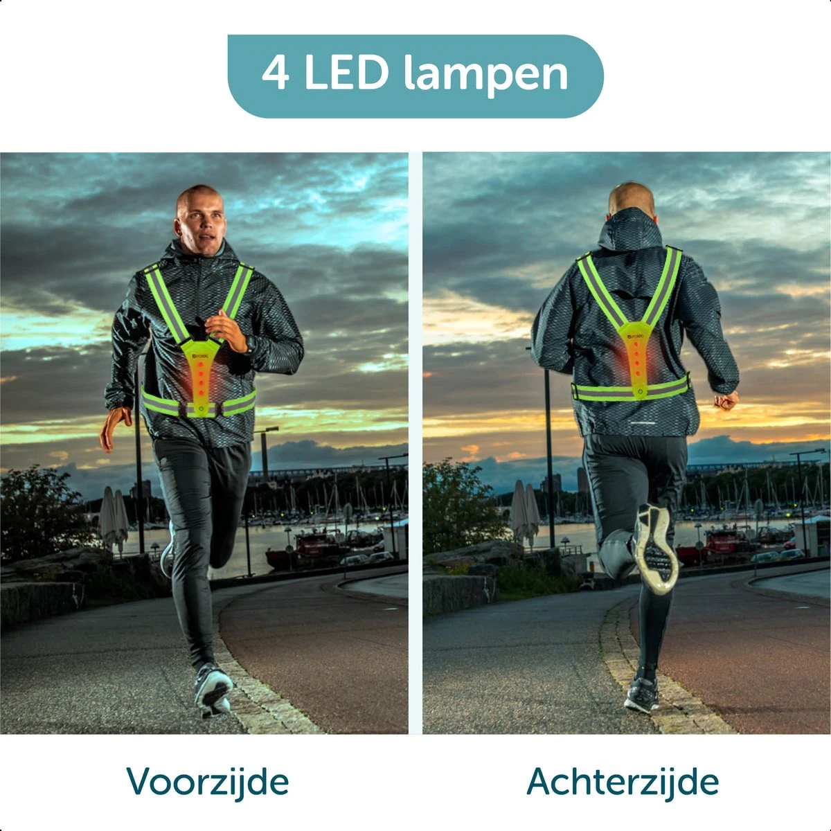 ForDig Veiligheidsvest USB Oplaadbaar Met Verlichting (Neon Groen) - Reflecterend Hardloopvest Met LED Lampjes - Verstelbaar Hardloophesje Geschikt Voor Wandelen / Joggen / Hardlopen / Fietsen / Schaatsen - One Size Fits All 8 ForDig Veiligheidsvest USB Oplaadbaar Met Verlichting (Neon Groen) - Reflecterend Hardloopvest Met LED Lampjes - Verstelbaar Hardloophesje Geschikt Voor Wandelen / Joggen / Hardlopen / Fietsen / Schaatsen - One Size Fits All - Afbeelding 8