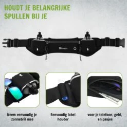 Hardloopriem Telefoonhouder Met Drinkflessen Running Belt Drinkgordel - Bidonhouder - Sportband - Heuptas - Hardlooptasje - Hardlopen - Zwart - Heren Damen - One Size -Merkloos Verkoop 1200x1200 1065