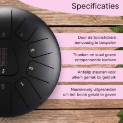 Handpan Met Lesboek - Handpan 23CM Extra Groot - Handpan Tongue Drum - Healing Steel Tongue Drum - Hand Klankschaal - Meditatie - Handpan -Merkloos Verkoop 1200x1200 1136