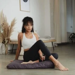 ATLANTIS Present Mind (70 X 82 X 6 Cm Grey Yoga Mat Zabuton For Sport Made Of Cotton Filling - 100% Natural Mat Sport Made In EU With Washable Cover. -Merkloos Verkoop 1200x1200 1184