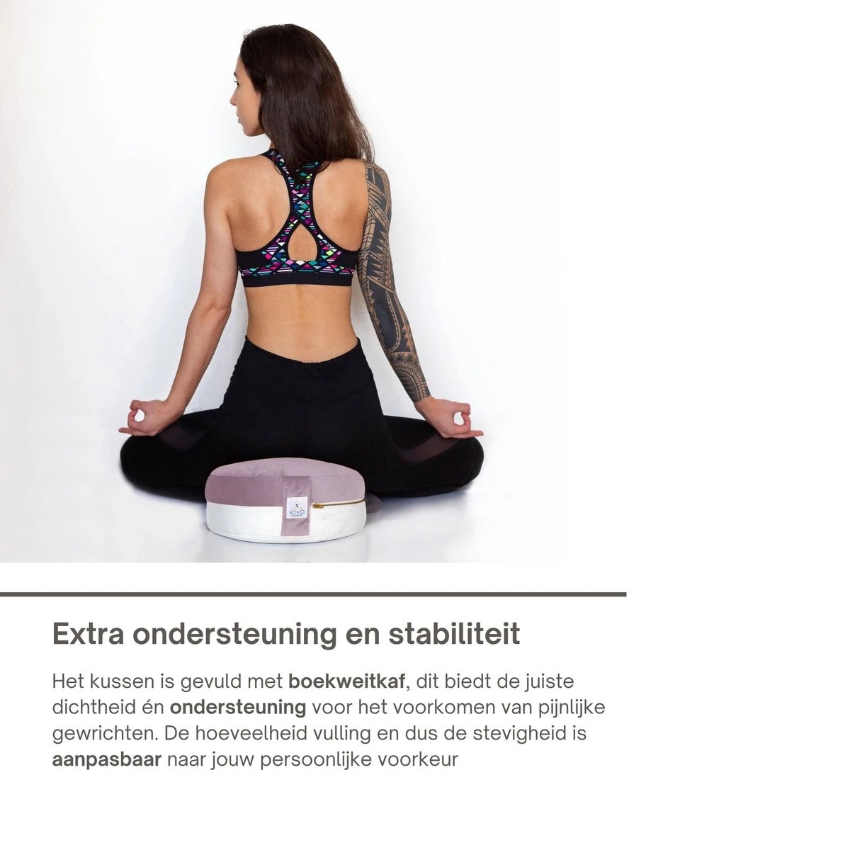 Meditatiekussen | Yoga Kussen | Boekweit | Paars 2 Meditatiekussen | Yoga Kussen | Boekweit | Paars - Afbeelding 2