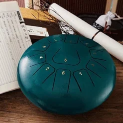 Tongue Drum L | 25cm | 11 Tonen | Klankschaal | Lotus Drum | Meditatie | Yoga | Handpan | Groen -Merkloos Verkoop 1200x1200 1245