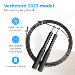 Nuvance - Aluminium Sport Springtouw - Voor Volwassenen En Kinderen - Inclusief E-Book - Verstelbaar - Verzwaard - Speedrope -Merkloos Verkoop 1200x1200 13