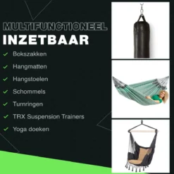 Zoluko RVS Ophangsysteem - 300 KG Draagkracht - 360° Vrij Draaibaar - Geluiddempende Veer - Bokszak Ophangsysteem - Plafondbeugel - Plafondhaak - Ophanghaak - Schroefhaak -Merkloos Verkoop 1200x1200 1378