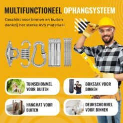 Itstrong® Plafondhaak Ophangsysteem Voor Binnen & Buiten – Ophanghaak Voor Bokszak – Schommel – Schommelstoel – Hangstoel - RVS 11 Itstrong® Plafondhaak Ophangsysteem Voor Binnen & Buiten – Ophanghaak Voor Bokszak – Schommel – Schommelstoel – Hangstoel - RVS -Merkloos Verkoop 1200x1200 1388