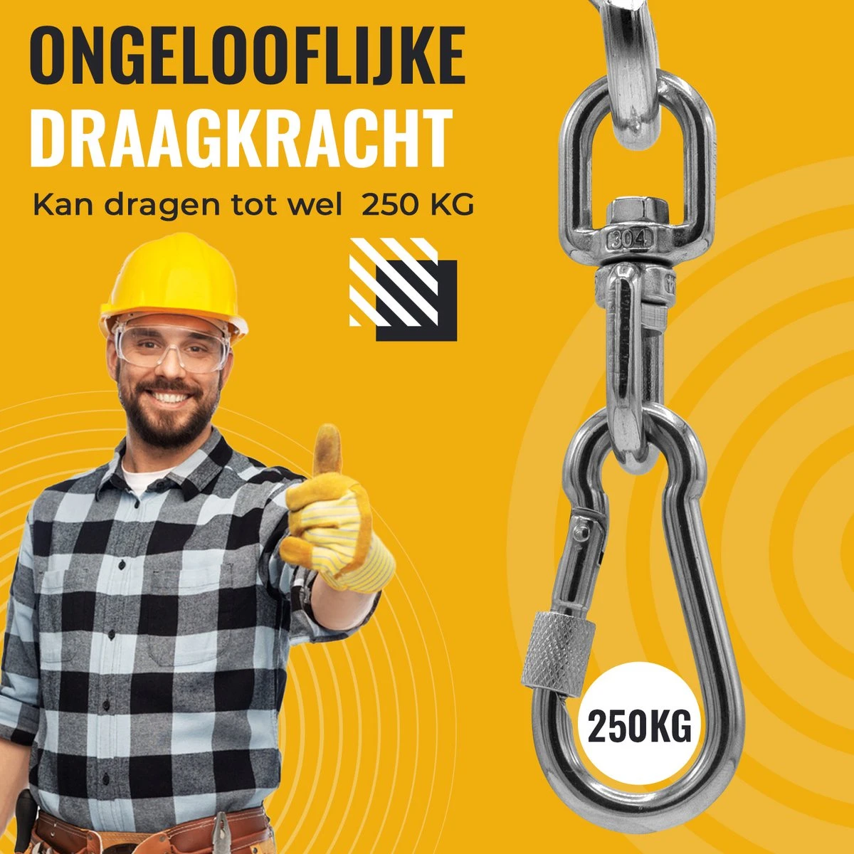 Itstrong® Plafondhaak Ophangsysteem Voor Binnen & Buiten – Ophanghaak Voor Bokszak – Schommel – Schommelstoel – Hangstoel - RVS 7 Itstrong® Plafondhaak Ophangsysteem Voor Binnen & Buiten – Ophanghaak Voor Bokszak – Schommel – Schommelstoel – Hangstoel - RVS - Afbeelding 7