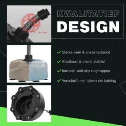 Zoluko Professionele Boksbal Op Voet - Bokstrainer - Verstelbaar In Hoogte 120-160cm - Voor Binnen En Buiten - Boksbal Op Standaard - Reflexbal - Boksbal Staand - Boksen - Zwart -Merkloos Verkoop 1200x1200 1403