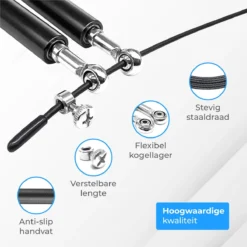 Nuvance - Aluminium Sport Springtouw - Voor Volwassenen En Kinderen - Inclusief E-Book - Verstelbaar - Verzwaard - Speedrope -Merkloos Verkoop 1200x1200 15