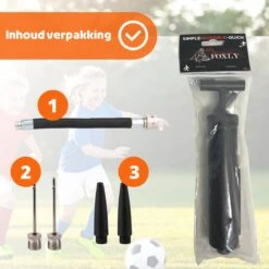 FOXLY® Ballenpomp Met Extra Naalden - Voetbalpomp - Pomp Universeel - Opbergvakje - Zwart -Merkloos Verkoop 1200x1200 152
