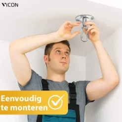 Professionele Plafondhaak Met 400KG Draagvermogen - 360° Roteerbaar - RVS - Bokszak Ophangsysteem - Ophanghaak -Merkloos Verkoop 1200x1200 1526