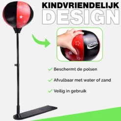 Zoluko Boksbal Op Standaard Voor Kinderen - Inclusief Bokshandschoenen En Opblaaspompje - Bokstrainer - Verstelbaar In Hoogte - Voor Binnen En Buiten - Boksbal Op Voet - Reflexbal - Boksbal Staand - Boksen - Zwart/Rood -Merkloos Verkoop 1200x1200 1567