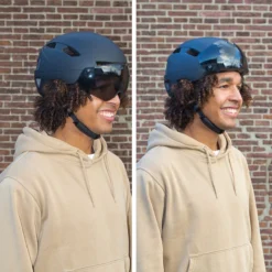 GOOFF® PILOT 3 In 1 Snorscooterhelm Met Afneembaar Vizier - Matzwart - Lichtgewicht Snorfiets Helm - NTA Gecertificeerd Speed Pedelec Helm - Geschikt Voor Blauw Kenteken Snorscooter En Snorfiets - Maat M - Voor Vrouwen En Mannen -Merkloos Verkoop 1200x1200 1618