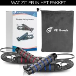 Verstelbaar Sport Springtouw - Incl. Opbergtas - Springtouw Met Kogellagers - Springtouw Kind - Speed Rope - Jump Rope - Springtouw Volwassenen - Springtouw Kinderen - Blauw - 3m Lengte - Totaal 335g (Incl. 160g Extra) 12 Verstelbaar Sport Springtouw - Incl. Opbergtas - Springtouw Met Kogellagers - Springtouw Kind - Speed Rope - Jump Rope - Springtouw Volwassenen - Springtouw Kinderen - Blauw - 3m Lengte - Totaal 335g (Incl. 160g Extra) -Merkloos Verkoop 1200x1200 168