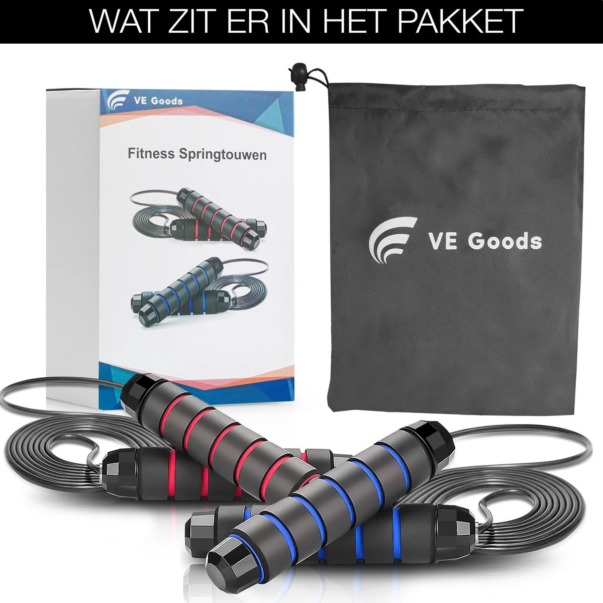 Verstelbaar Sport Springtouw - Incl. Opbergtas - Springtouw Met Kogellagers - Springtouw Kind - Speed Rope - Jump Rope - Springtouw Volwassenen - Springtouw Kinderen - Blauw - 3m Lengte - Totaal 335g (Incl. 160g Extra) 5 Verstelbaar Sport Springtouw - Incl. Opbergtas - Springtouw Met Kogellagers - Springtouw Kind - Speed Rope - Jump Rope - Springtouw Volwassenen - Springtouw Kinderen - Blauw - 3m Lengte - Totaal 335g (Incl. 160g Extra) - Afbeelding 5