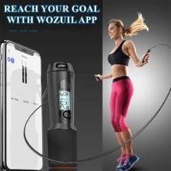 MELTAZO Slimme Springtouw Met Teller, Springtouwen, Fitness Springtouw, Springtouw Met Mobiele APP, Springtouw Teller, Springtouw Volwassenen, Verstelbare Springtouw, Smart Jump Rope, Sport Touwtje Springen Voor Gewichtsverlies - Crossfit (Zwart) -Merkloos Verkoop 1200x1200 173
