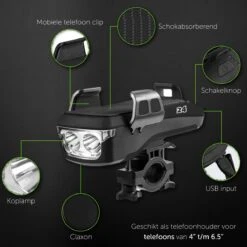 4-in-1 Fietslamp Voorlicht Mét Telefoonhouder - USB Oplaadbaar - Met Powerbank én Toeter - Racefiets Verlichting - Fietslicht Voorlicht Usb Oplaadbaar - Fietsverlichting Set - Licht Voor Fiets - Bike Light 10 4-in-1 Fietslamp Voorlicht Mét Telefoonhouder - USB Oplaadbaar - Met Powerbank én Toeter - Racefiets Verlichting - Fietslicht Voorlicht Usb Oplaadbaar - Fietsverlichting Set - Licht Voor Fiets - Bike Light -Merkloos Verkoop 1200x1200 1753