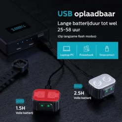 Inlustro Fietslamp Set - Voorlicht / Achterlicht - LED Fietslampjes Rood En Wit - Fietslicht Koplamp - Waterdicht - USB Oplaadbaar -Merkloos Verkoop 1200x1200 1784