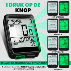 Strex Draadloze Fietscomputer - 17 Functies - Extra Groot Scherm - Draadloze Fiets Computer Draadloos Waterdicht - NL Handleiding -Merkloos Verkoop 1200x1200 1796