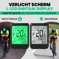 Strex Draadloze Fietscomputer - 17 Functies - Extra Groot Scherm - Draadloze Fiets Computer Draadloos Waterdicht - NL Handleiding -Merkloos Verkoop 1200x1200 1799