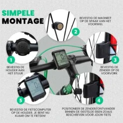 Strex Draadloze Fietscomputer - 17 Functies - Extra Groot Scherm - Draadloze Fiets Computer Draadloos Waterdicht - NL Handleiding -Merkloos Verkoop 1200x1200 1800