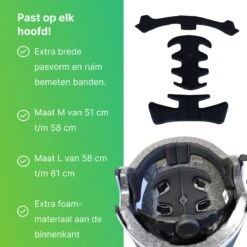 GOOFF® Skate Snorscooter Helm | Brede Pasvorm | 14x Ventilatie | Matgrijs | Lichtgewicht (L) -Merkloos Verkoop 1200x1200 1815