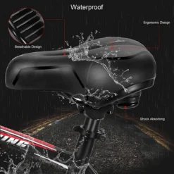 Fiets Zadels - Met Achterlichten- Langzame Rebound Traagschuim - Hol Ergonomisch Breed Tourzadel - MTB Zadel -mountainbikezadel - Fietszadel Dames - Fietszadel Heren - Unisex -Merkloos Verkoop 1200x1200 1827