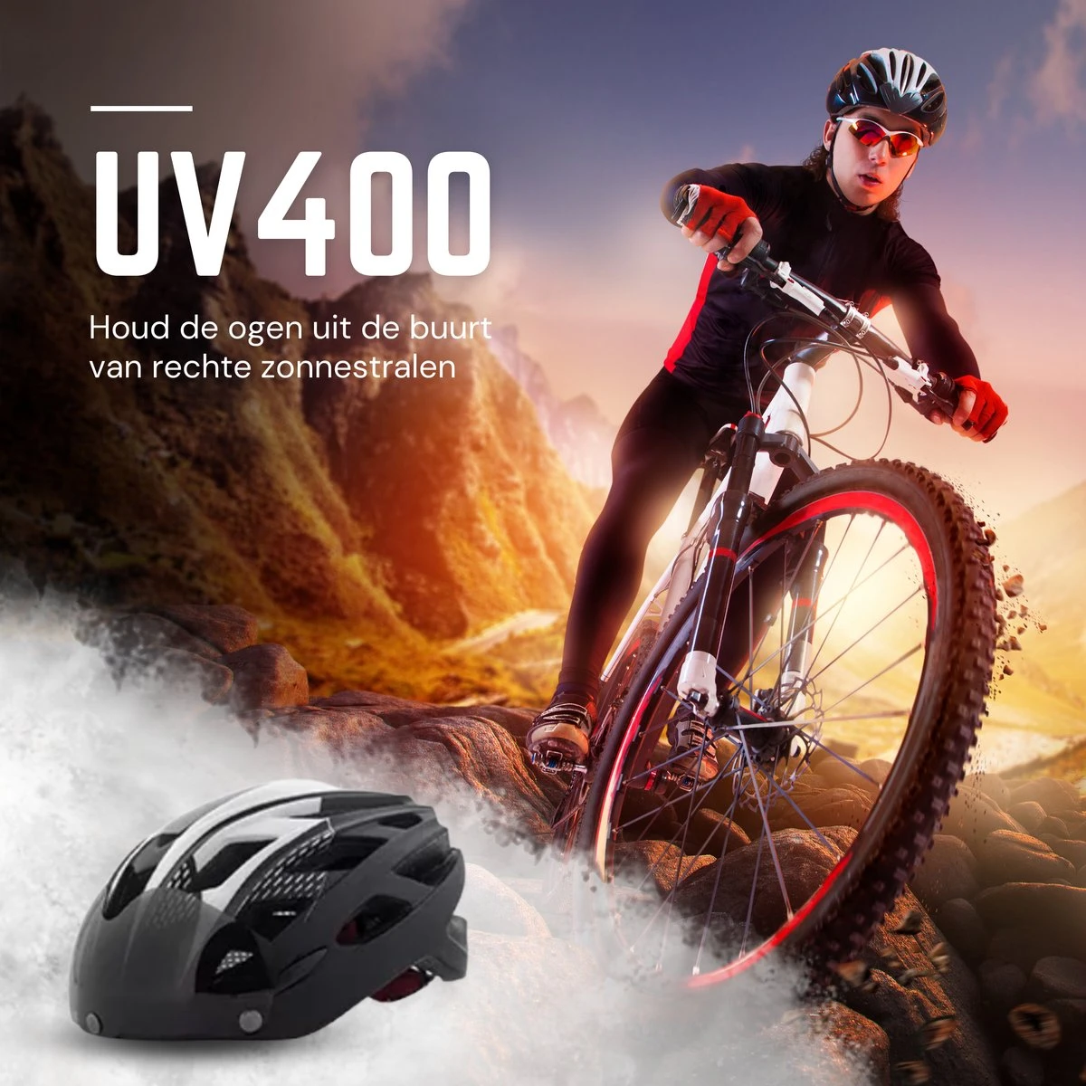 Rebela | Fietshelm | Helm | Hoofdbescherming | Sport Lights Matt Zwart- Wit | Heren-Dames | Medium 54/62cm 4 Rebela | Fietshelm | Helm | Hoofdbescherming | Sport Lights Matt Zwart- Wit | Heren-Dames | Medium 54/62cm - Afbeelding 4