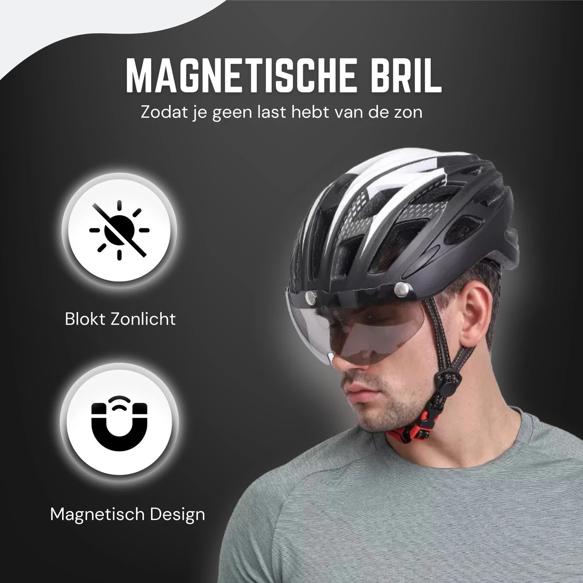 Rebela | Fietshelm | Helm | Hoofdbescherming | Sport Lights Matt Zwart- Wit | Heren-Dames | Medium 54/62cm 6 Rebela | Fietshelm | Helm | Hoofdbescherming | Sport Lights Matt Zwart- Wit | Heren-Dames | Medium 54/62cm - Afbeelding 6