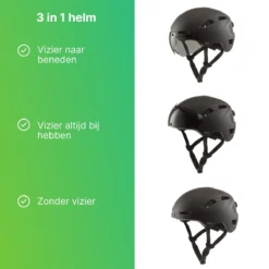 GOOFF® PILOT 3 In 1 Snorscooterhelm Met Afneembaar Vizier - Matzwart - Lichtgewicht Snorfiets Helm - NTA Gecertificeerd Speed Pedelec Helm - Geschikt Voor Blauw Kenteken Snorscooter En Snorfiets - Maat L - Voor Vrouwen En Mannen -Merkloos Verkoop 1200x1200 2014