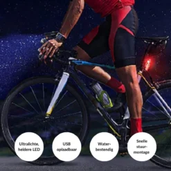 Lovnix - Oplaadbare Fietslamp LED Verlichting Set - USB Oplaadbaar - Fietslicht Met LED Lamp - Voor- En- Achter Licht - Regenbestendig - Geschikt Voor Mountainbike Fietsen Wandelen Speleologie -Merkloos Verkoop 1200x1200 2040