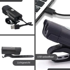 Lovnix - Oplaadbare Fietslamp LED Verlichting Set - USB Oplaadbaar - Fietslicht Met LED Lamp - Voor- En- Achter Licht - Regenbestendig - Geschikt Voor Mountainbike Fietsen Wandelen Speleologie -Merkloos Verkoop 1200x1200 2047