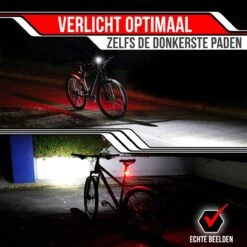 Strex LED Fietsverlichting Set - Voorlicht En Achterlicht - USB Oplaadbaar - Fietslamp - Fietslampjes - Zwart -Merkloos Verkoop 1200x1200 2069