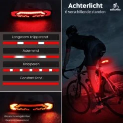 BikePro Fiets Achterlicht 2.0 Met Alarm En Richtingaanwijzer - IP54 Waterdicht - USB Oplaadbaar -Merkloos Verkoop 1200x1200 2085