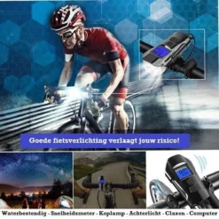 Voorlicht Fiets - Fietslicht - Led Voorlamp - 500 Lumen - Usb Oplaadbaar - Waterdicht - Koplamp Fiets - Snelheidsmeter - Claxon - Vier Standen -Merkloos Verkoop 1200x1200 2091