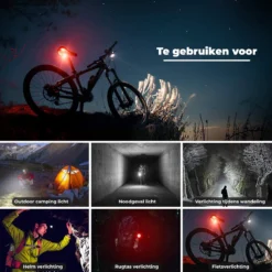 PRO LED 2022 Fietsverlichting Set - Racefiets Verlichting - Voorlicht En Achterlicht - Fietsaccessoires - USB Oplaadbaar - IP65 Waterdicht -Merkloos Verkoop 1200x1200 2125