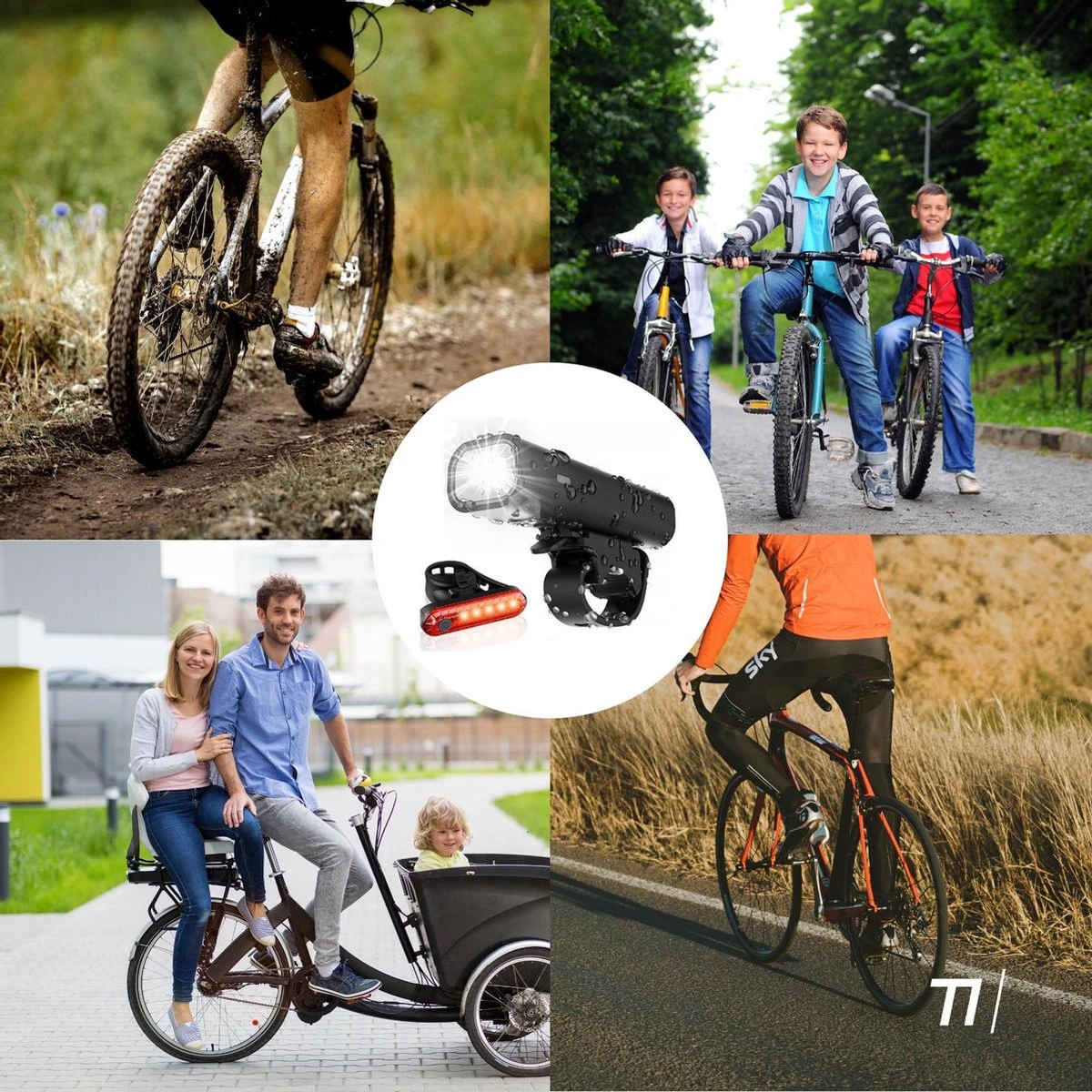 TIKKENS LED Fietsverlichting Set - Fietslamp USB Oplaadbaar - Fietslampjes Voorlicht & Achterlicht - Waterdicht – Zwart 5 TIKKENS LED Fietsverlichting Set - Fietslamp USB Oplaadbaar - Fietslampjes Voorlicht & Achterlicht - Waterdicht – Zwart - Afbeelding 5