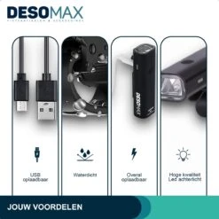 DesoMax® Fietsverlichting Set USB Oplaadbaar Heldere Fietslamp - Voorlicht - Achterlicht - Koplamp - Achterlamp 12 DesoMax® Fietsverlichting Set USB Oplaadbaar Heldere Fietslamp - Voorlicht - Achterlicht - Koplamp - Achterlamp -Merkloos Verkoop 1200x1200 2161
