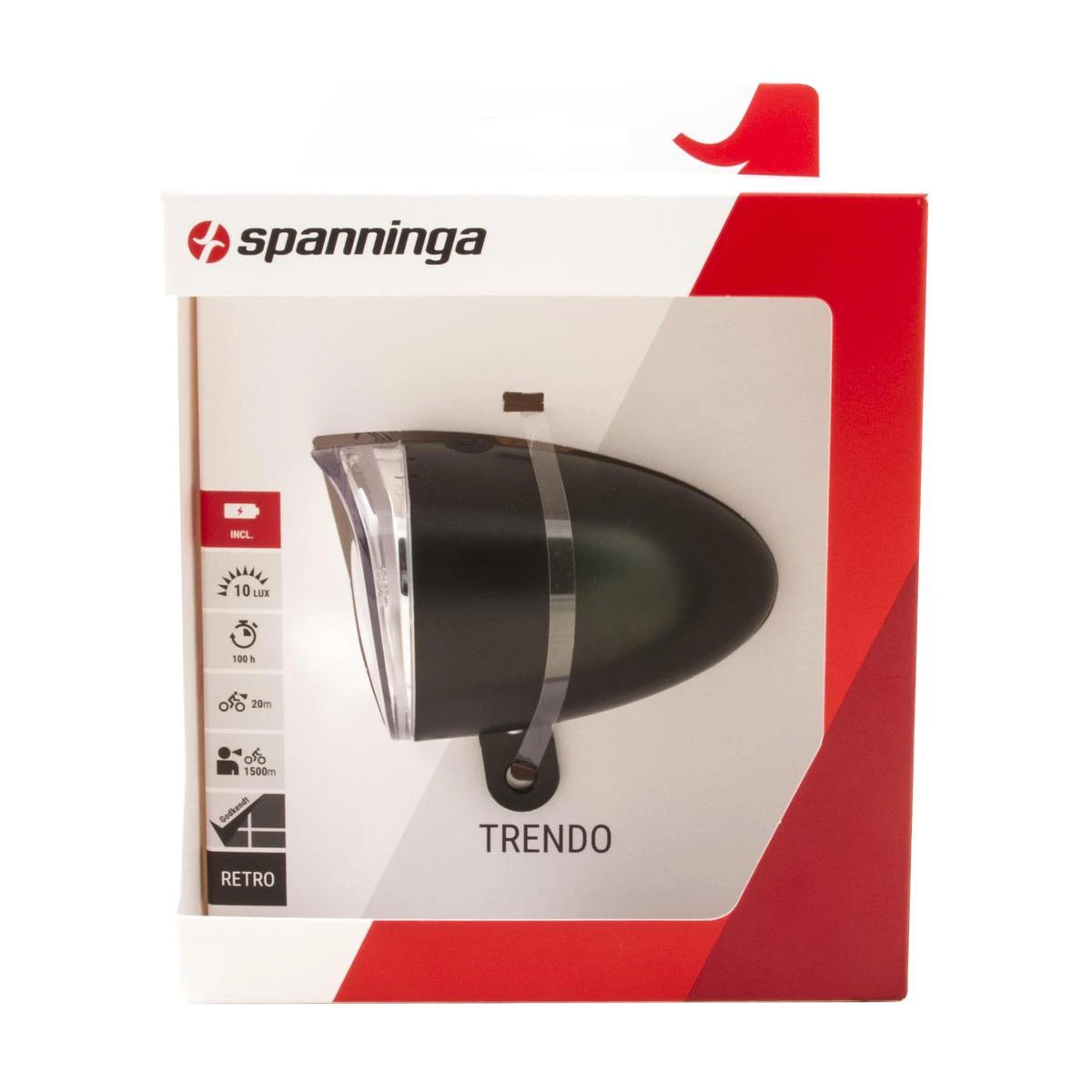 Spanninga Trendo Fiets Koplamp - 10 Lux - Batterij 3 Spanninga Trendo Fiets Koplamp - 10 Lux - Batterij - Afbeelding 3