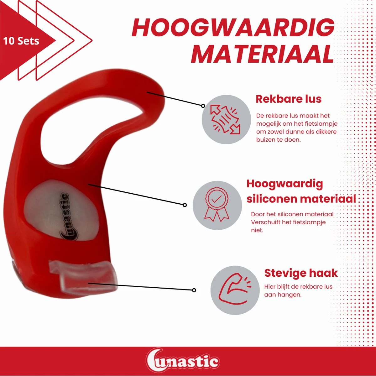 Fietslampjes LED 10 Sets (10 X Wit & 10 X Rood) Inclusief Batterijen - Lunastic Set Van 20 Lampjes 2 Fietslampjes LED 10 Sets (10 X Wit & 10 X Rood) Inclusief Batterijen - Lunastic Set Van 20 Lampjes - Afbeelding 2