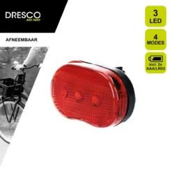 Dresco Achterlicht Fiets 3 Led's | Fietsverlichting Led | Achterlicht Met Batterij En Knipperlicht -Merkloos Verkoop 1200x1200 2305