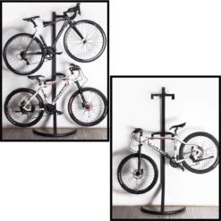 Merkloos Decopatent® Staand Fietsenrek Om 2 Fietsen Op Te Hangen - Ophangen Van 2 Fietsen Boven Elkaar - Fietsrek Ophangsysteem - 220 Cm -Merkloos Verkoop 1200x1200 2400