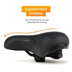R2B® Fietszadel Voor Dames En Heren - Inclusief Waterdichte Zadelhoes - Zwart - Reflectie En Ventilatie - Gel Zadel / Gelzadel -Merkloos Verkoop 1200x1200 2469