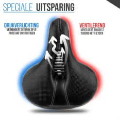 Strex Fietszadel - Unisex - Extra Comfortabel - Ventilerend - Incl. Zadelhoes -Merkloos Verkoop 1200x1200 2481