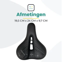 Voltano Dames Fietszadel - Zwart - Uitsparing - Waterdicht - Elastomeer Vering - Gratis Zadelstrop -Merkloos Verkoop 1200x1200 2495