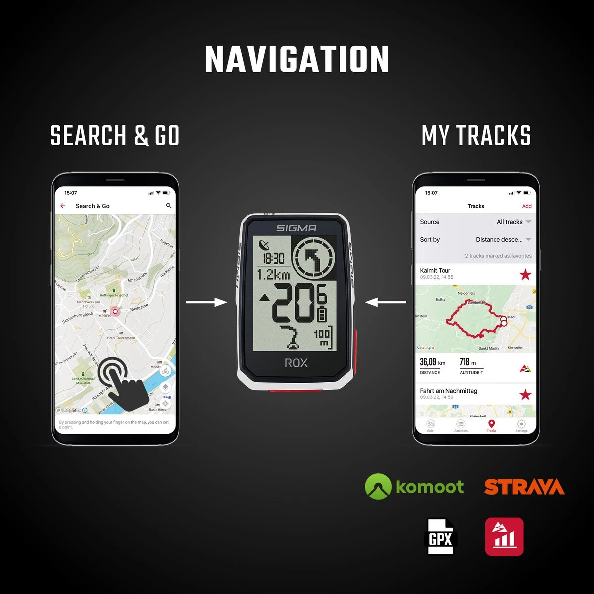 SIGMA SPORT GPS Fietscomputer Sigma ROX 2.0 GPS Met Standaard Stuurhouder - Wit 2 SIGMA SPORT GPS Fietscomputer Sigma ROX 2.0 GPS Met Standaard Stuurhouder - Wit - Afbeelding 2