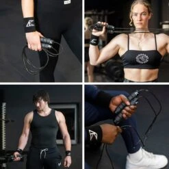 All Black Nutrition Springtouw Met Gewicht - Sport Speedrope - Conditie & Krachttraining - Verzwaard - Inclusief Zweetbandjes En Draagtas -Merkloos Verkoop 1200x1200 264
