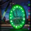 BOTC Wielverlichting Fiets - 20 Holders - Spaakverlichting LED - Lichtsnoer Fietswiel - 20 Leds -220CM - Groen