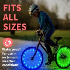 BOTC Wielverlichting Fiets - 20 Holders - Spaakverlichting LED - Lichtsnoer Fietswiel - 20 Leds -220CM - Groen -Merkloos Verkoop 1200x1200 2650